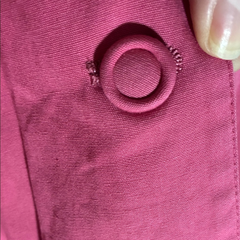 Coldwater Creek Women's 14 Fuchsia Cropped Jacket Blazer Pockets Career Pink - Picture 4 of 9